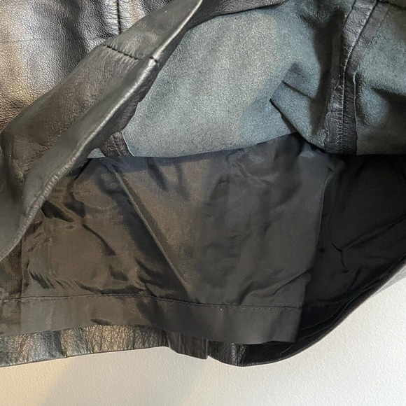 Vintage Rafferty Womens Leather Pencil Skirt Size 5/6 Black High Waist S… - Picture 3 of 9